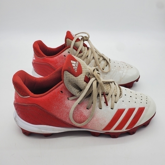 adidas Men Size 7.5 Shoes Baseball Cleats Icon 4 Splash MD Red Lace Up G26694 - Picture 3 of 12